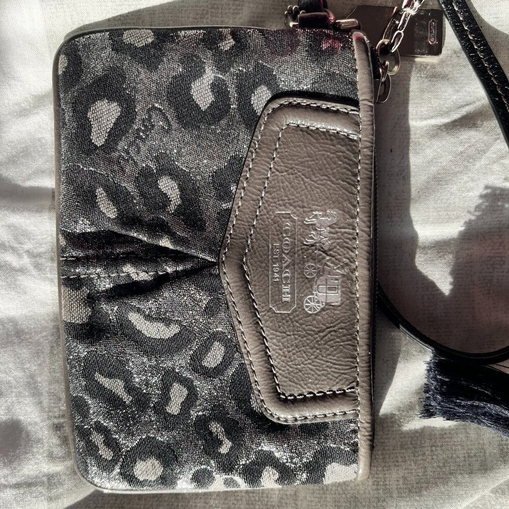 Coach Leopard Print Wristlet/Clutch